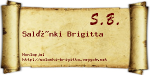 Salánki Brigitta névjegykártya